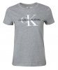 T-shirt koszulka Calvin Klein Jeans damska z okrągłym dekoldem szara